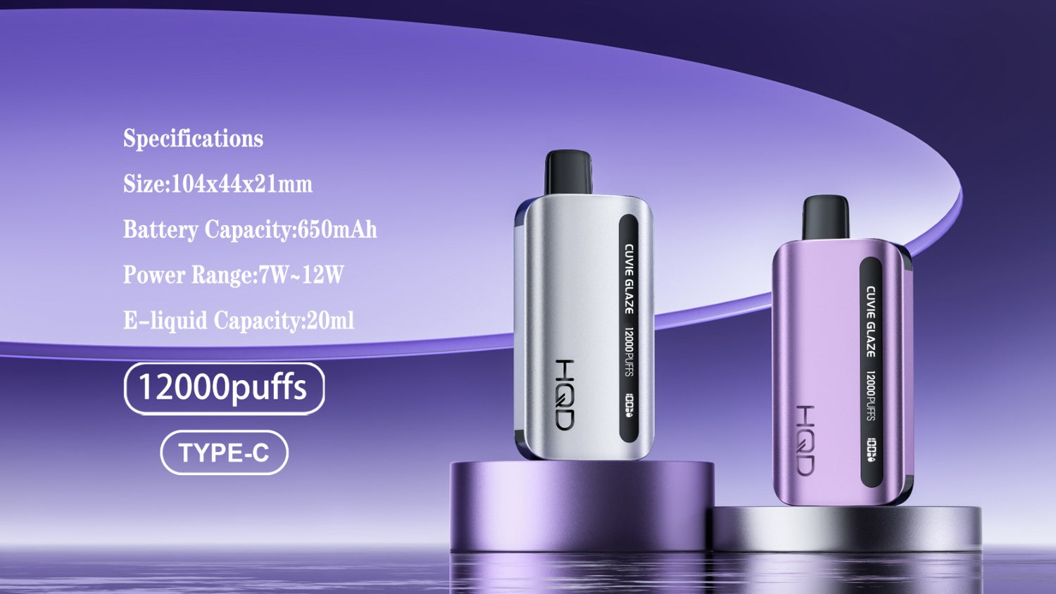 HQD Glaze 12,000 Puffs
