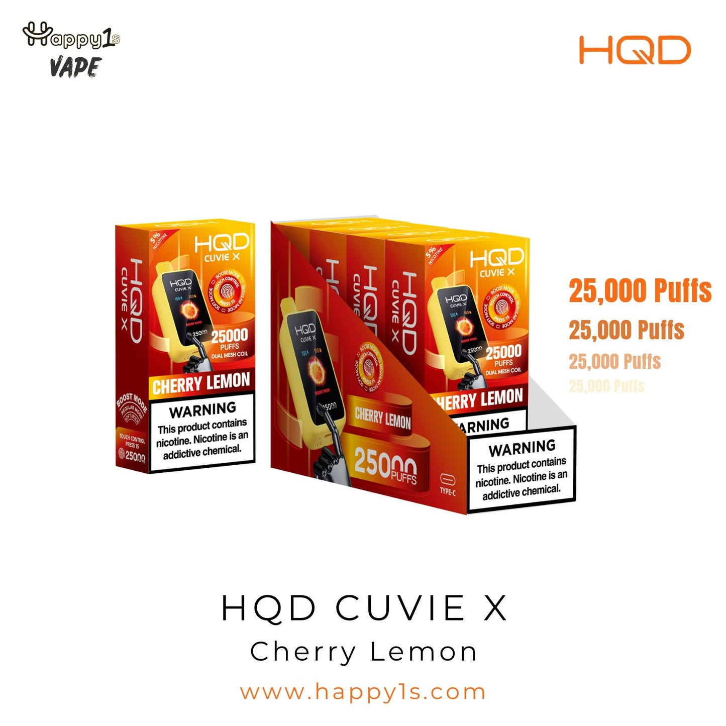 HQD Cuvie X 25000 - Cherry Lemon