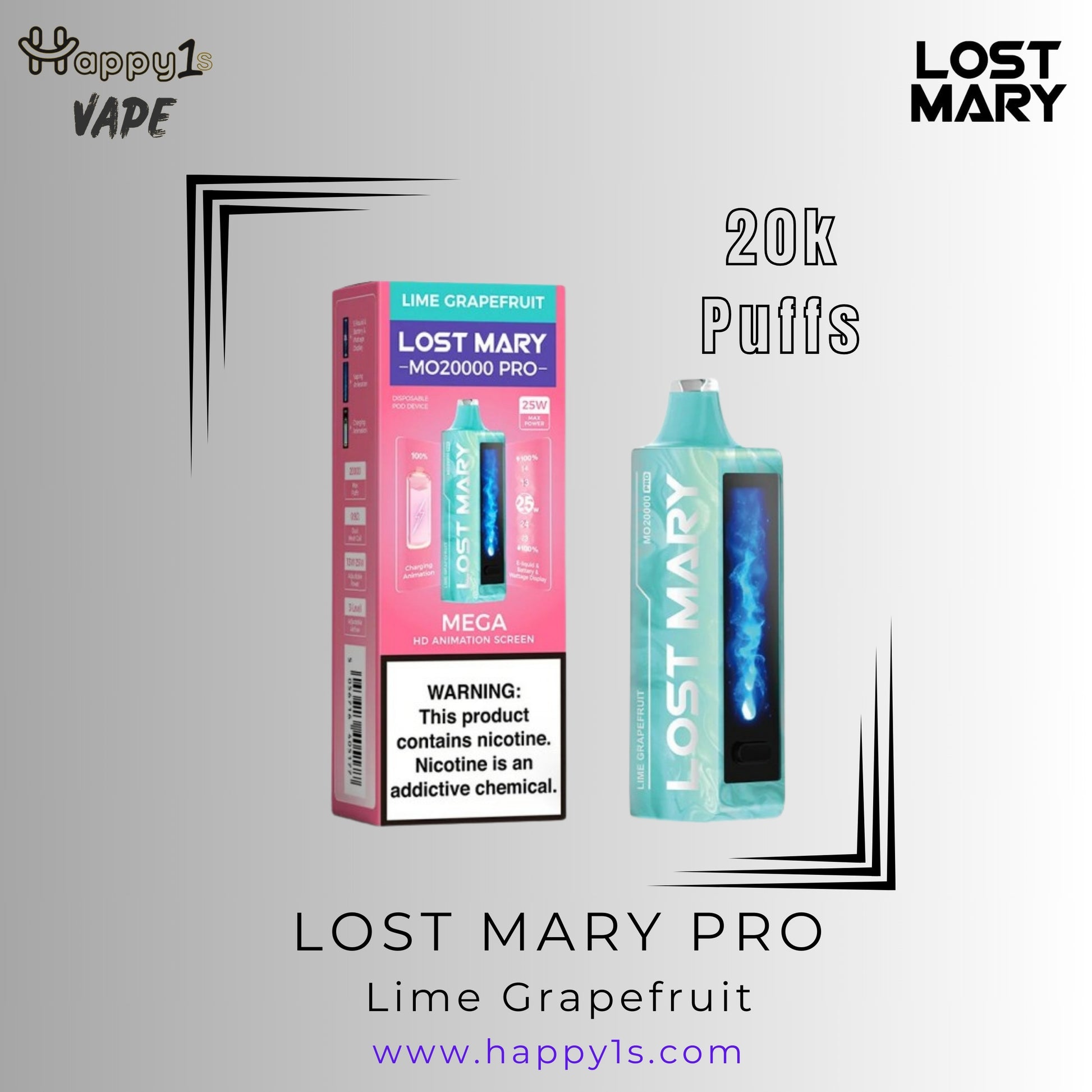 LOST MARY MT15000 TURBO - LIME GRAPEFRUIT