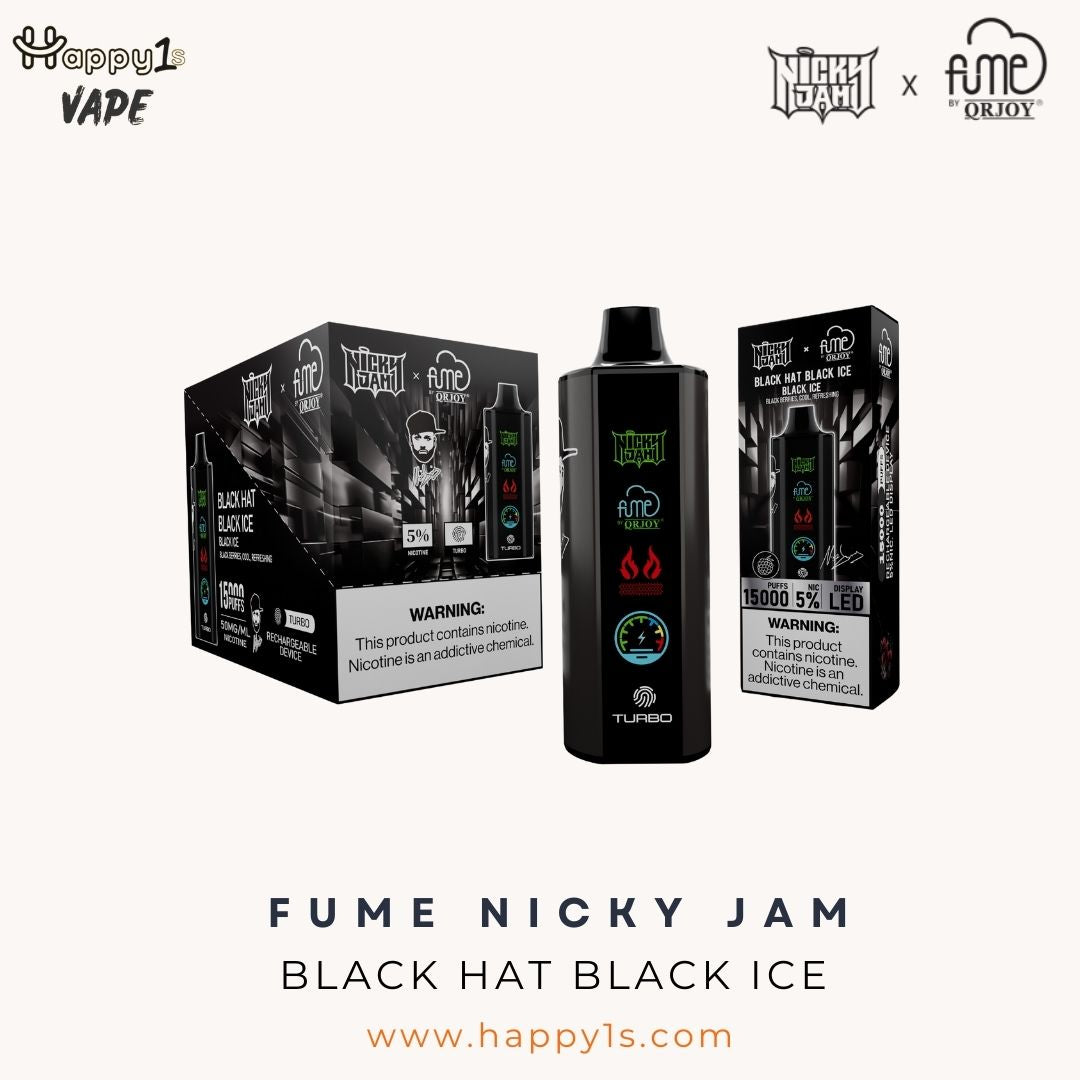 Fume Nicky Jam Black Hat Black Ice Packaging
