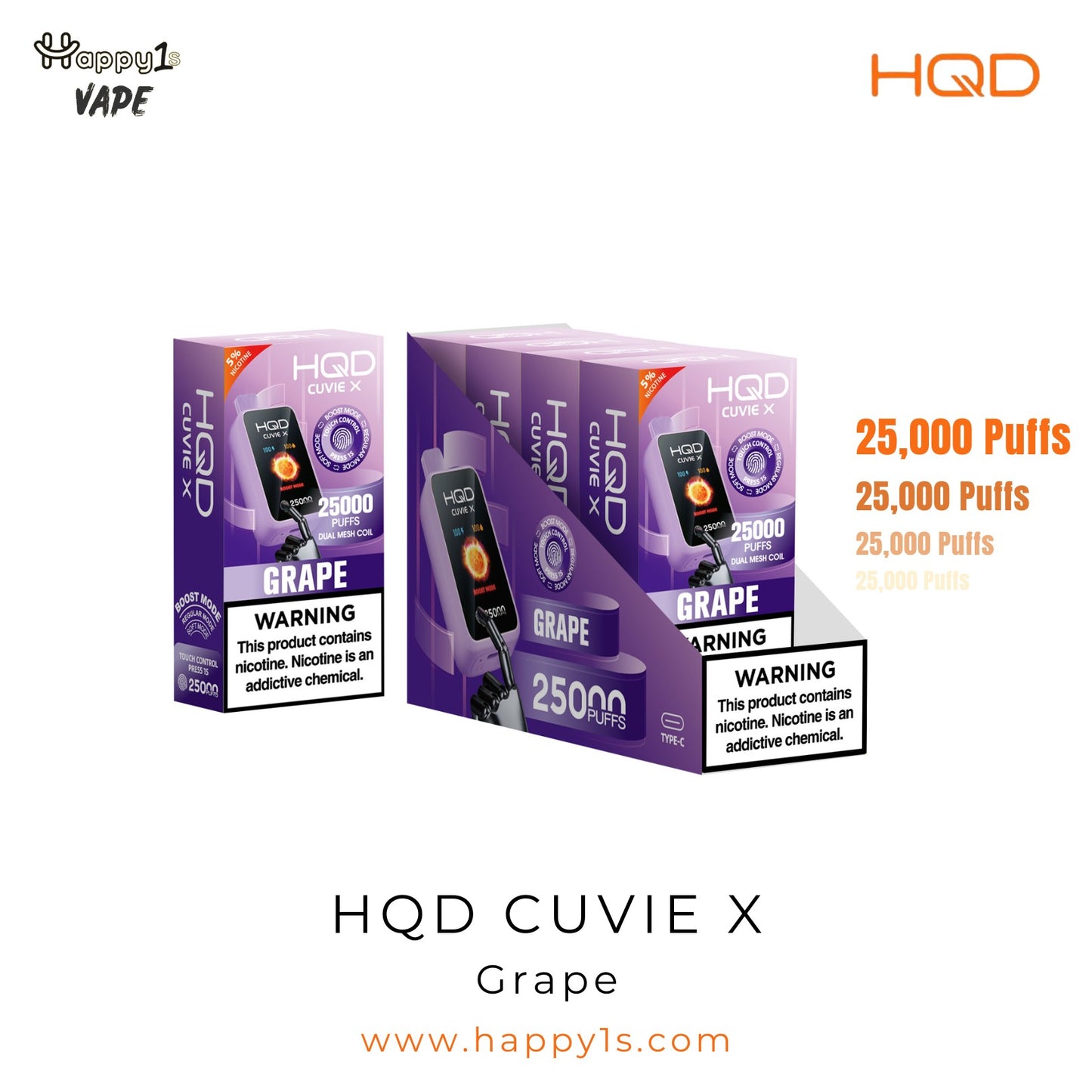 HQD Cuvie X 25000 - Grape