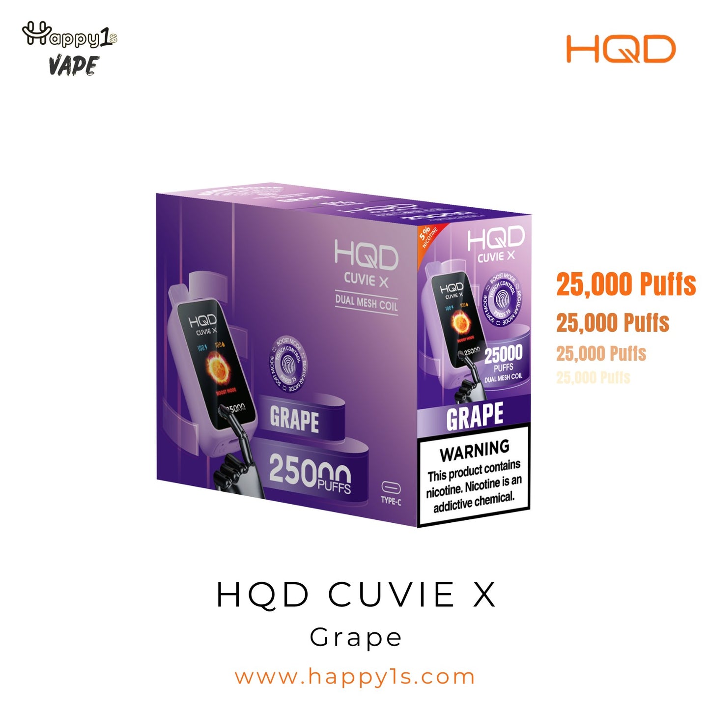 HQD Cuvie X 25000 - Grape