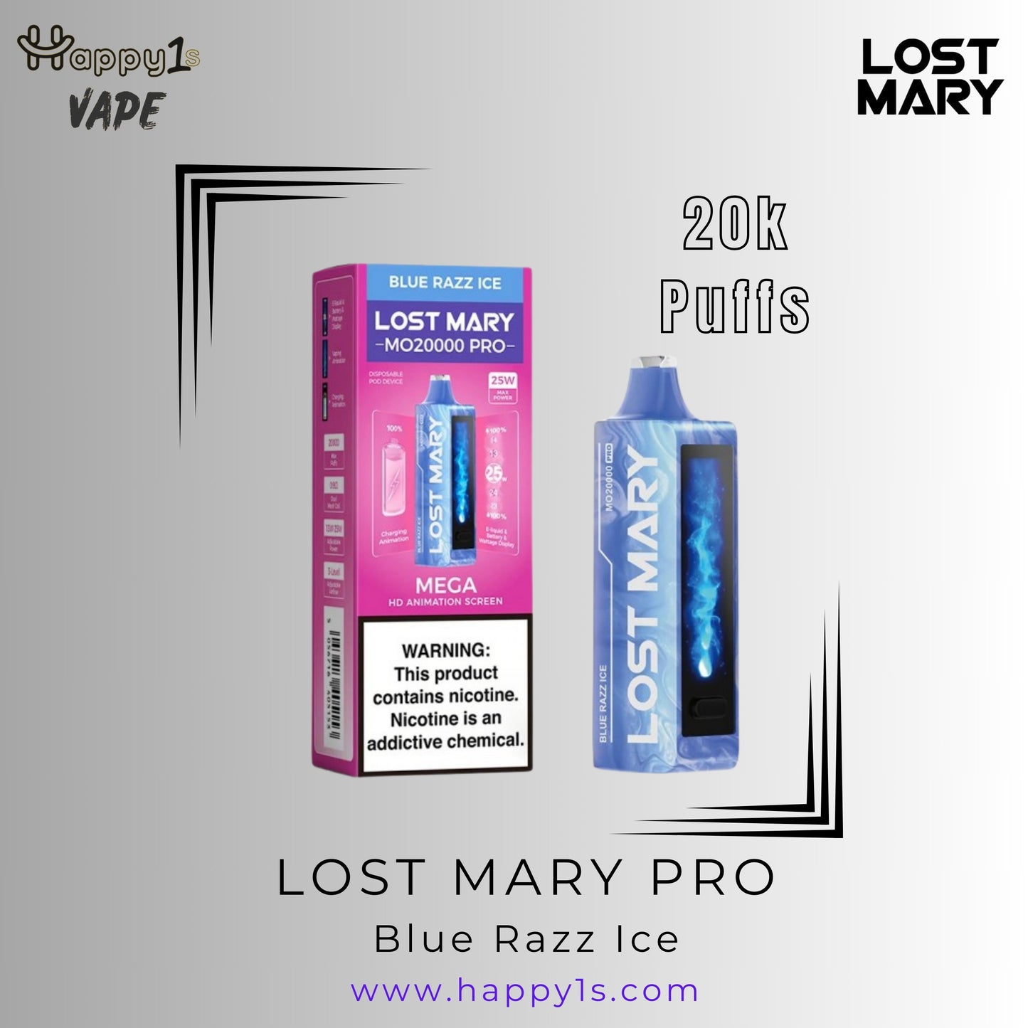 LOST MARY MT15000 TURBO - BLUE RAZZ ICE