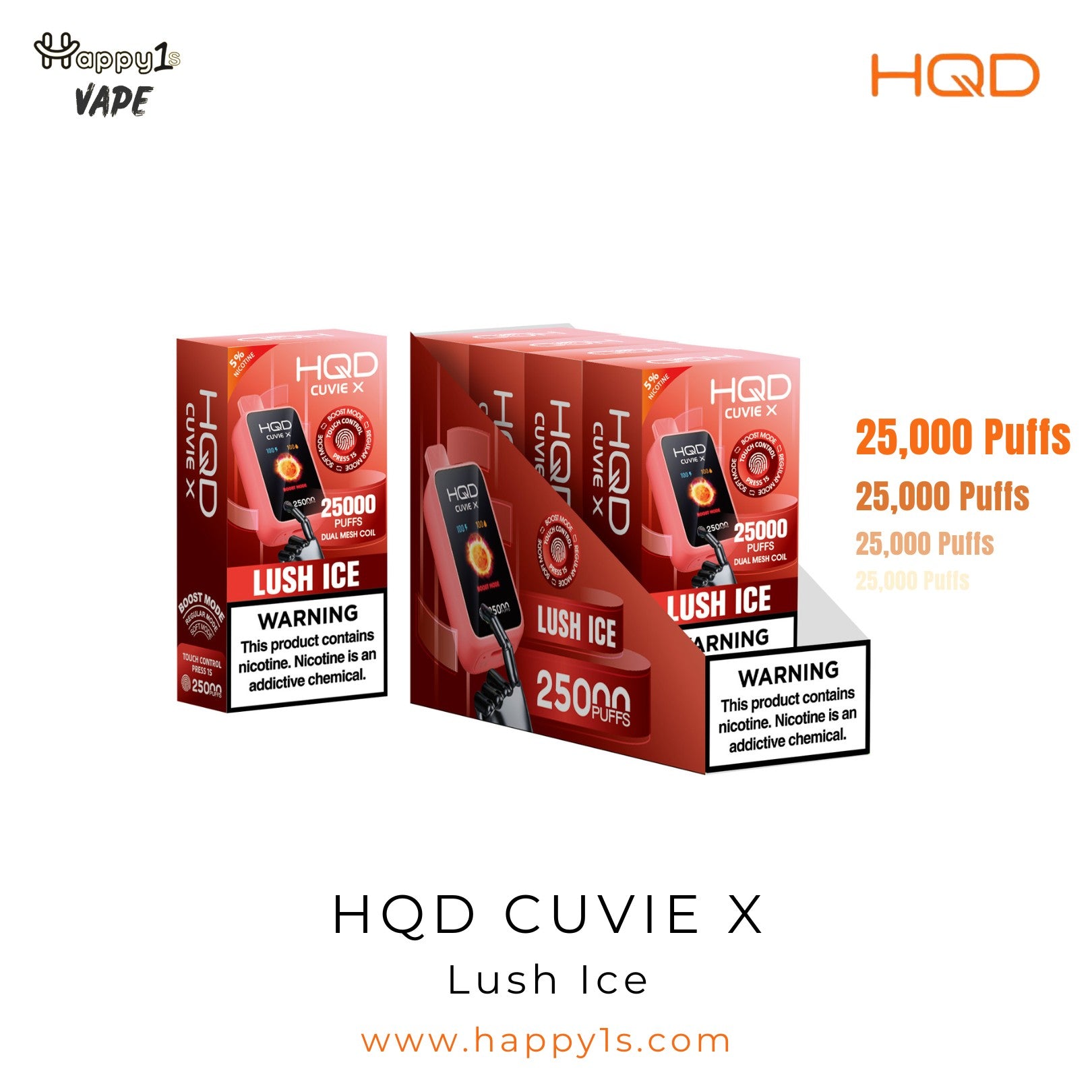 HQD Cuvie X 25000 - Lush Ice