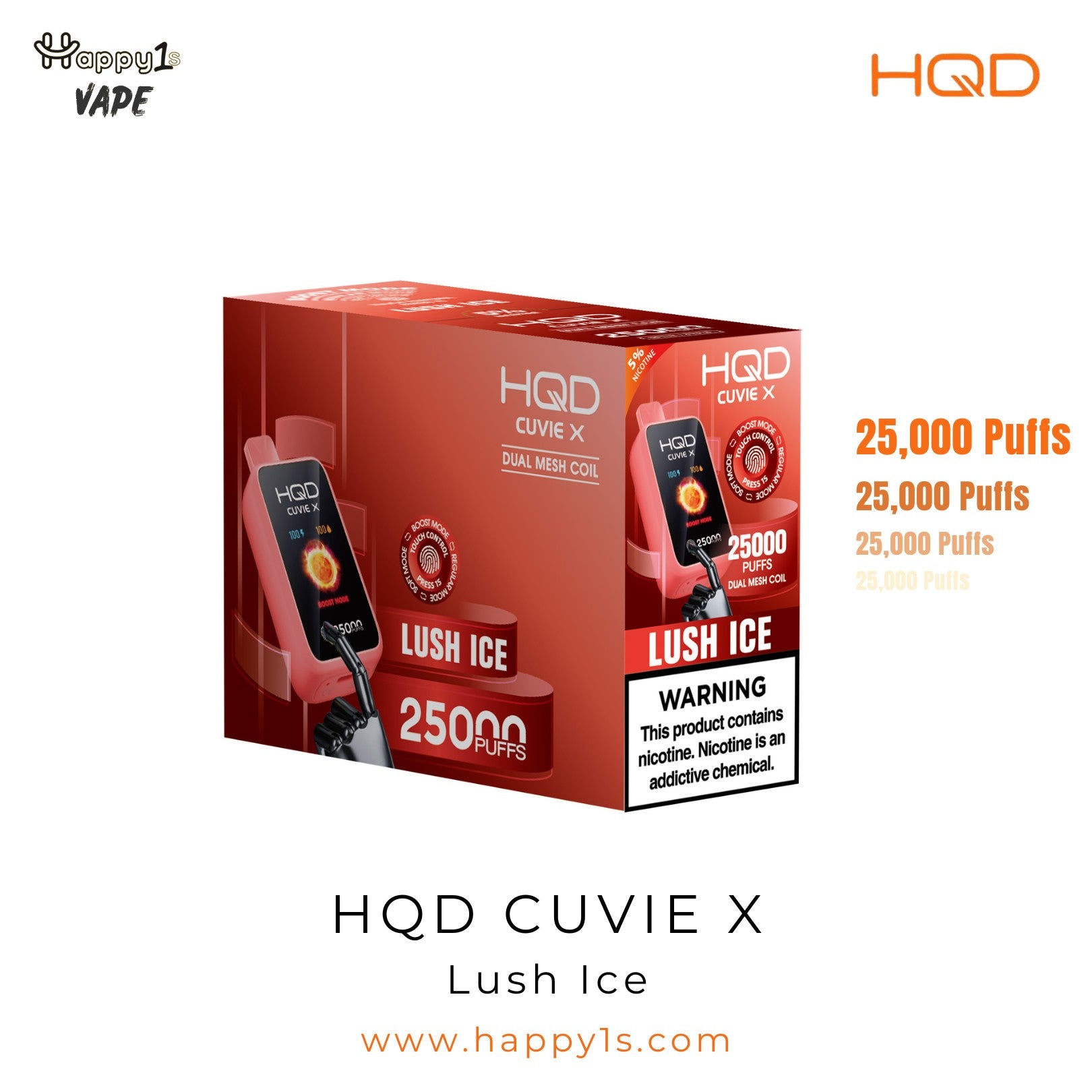 HQD Cuvie X 25000 - Lush Ice