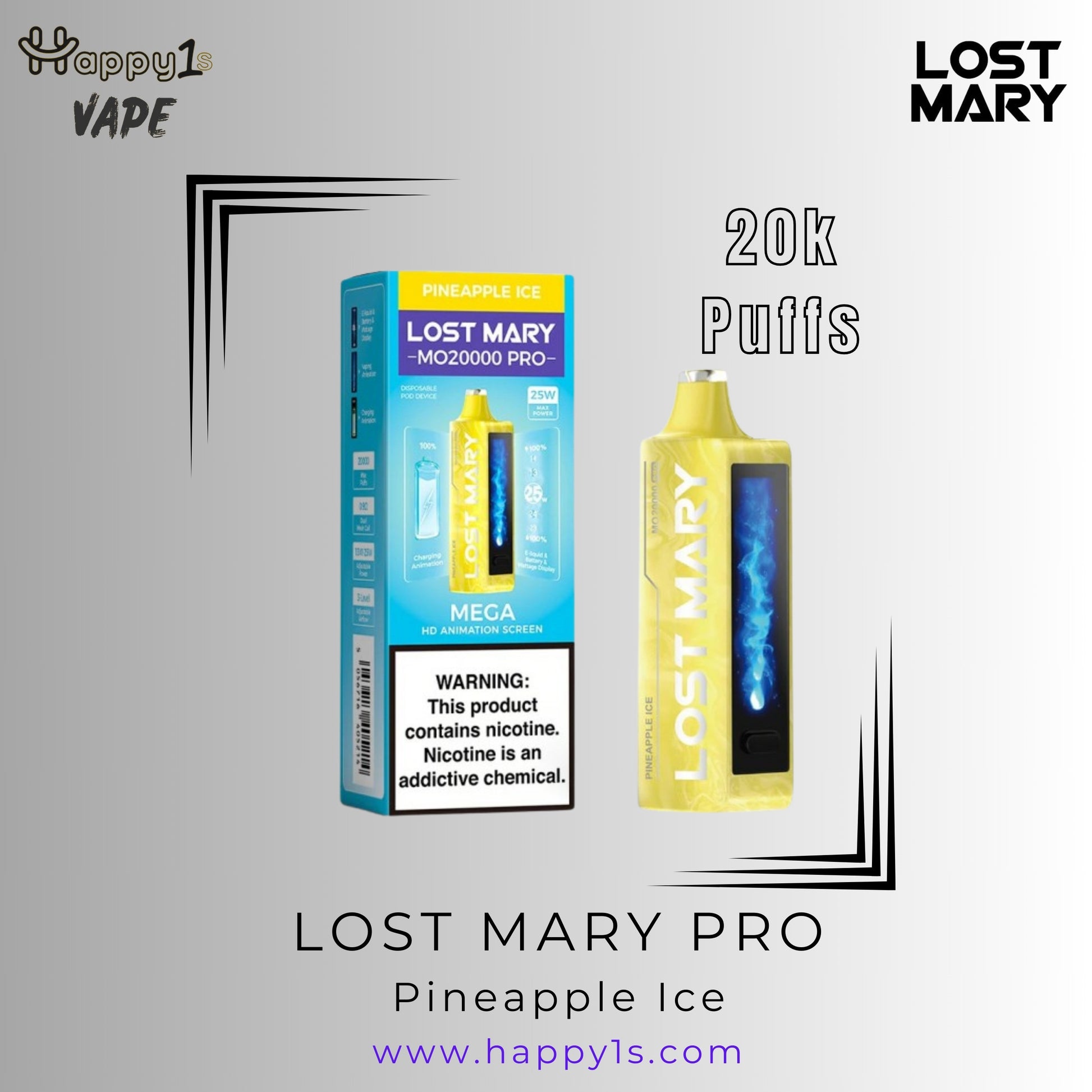 LOST MARY MT15000 TURBO - PINEAPPLE ICE