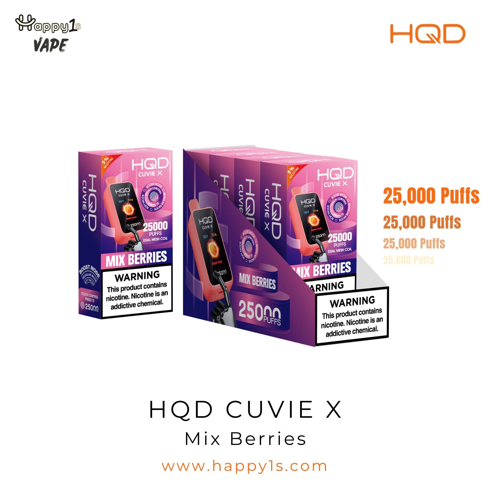HQD Cuvie X 25000 - Mix Berries