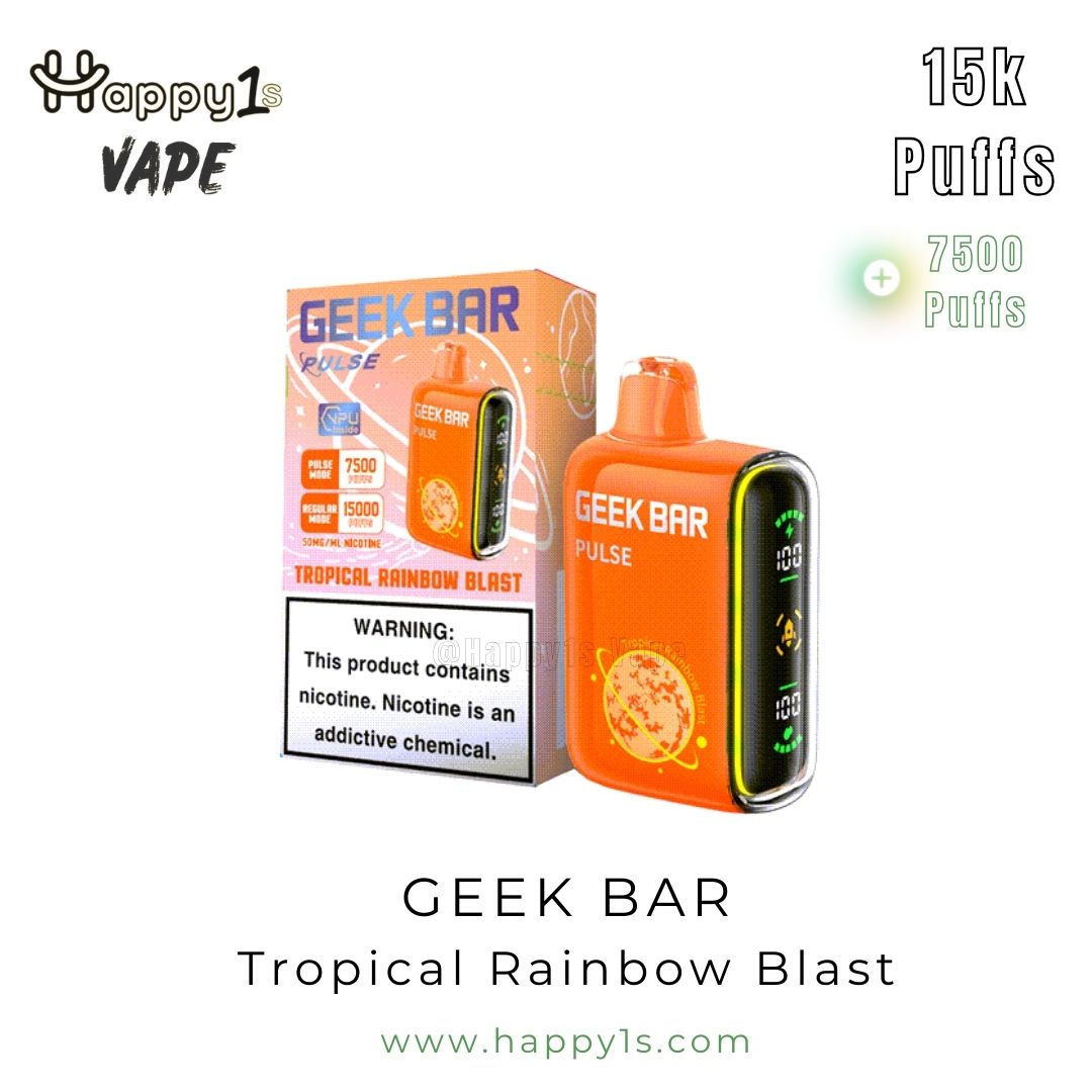 Geek Bar Tropical Rainbow Blast Packaging
