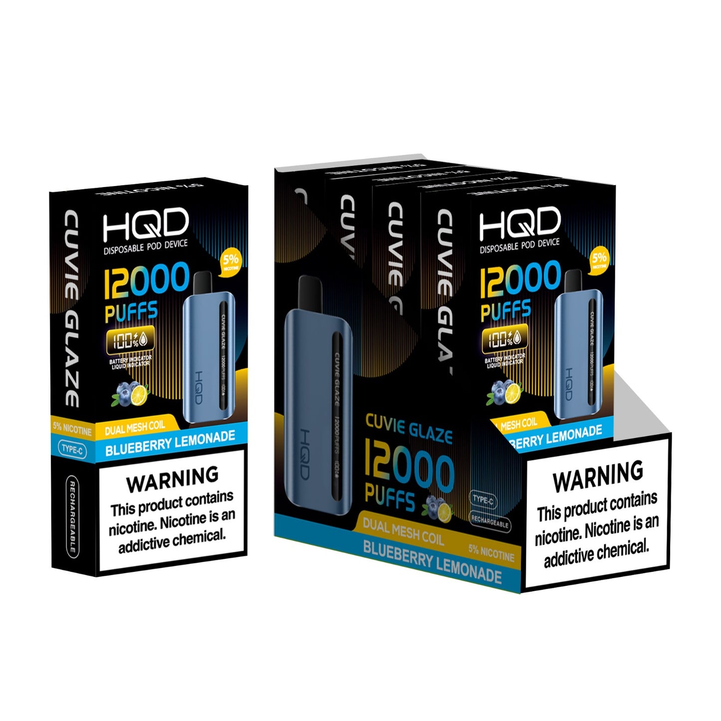 HQD Cuvie Glaze Blueberry Lemonade 12,000 Puffs