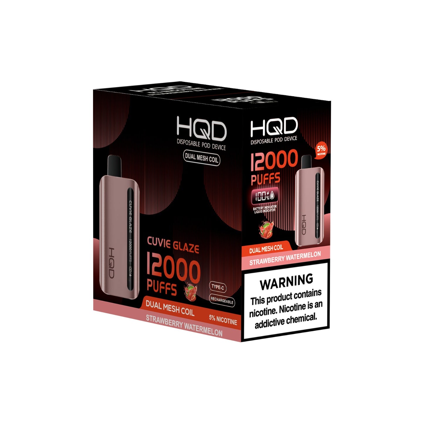 HQD Cuvie Glaze Strawberry Watermelon 12,000 Puffs