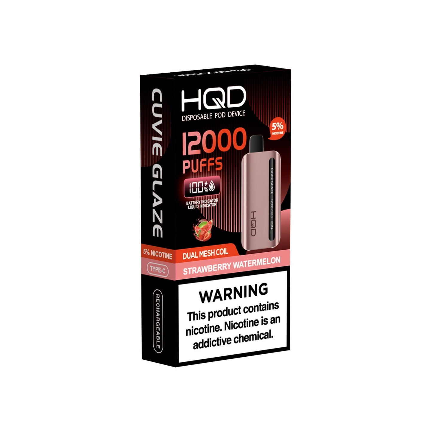 HQD Cuvie Glaze Strawberry Watermelon 12,000 Puffs