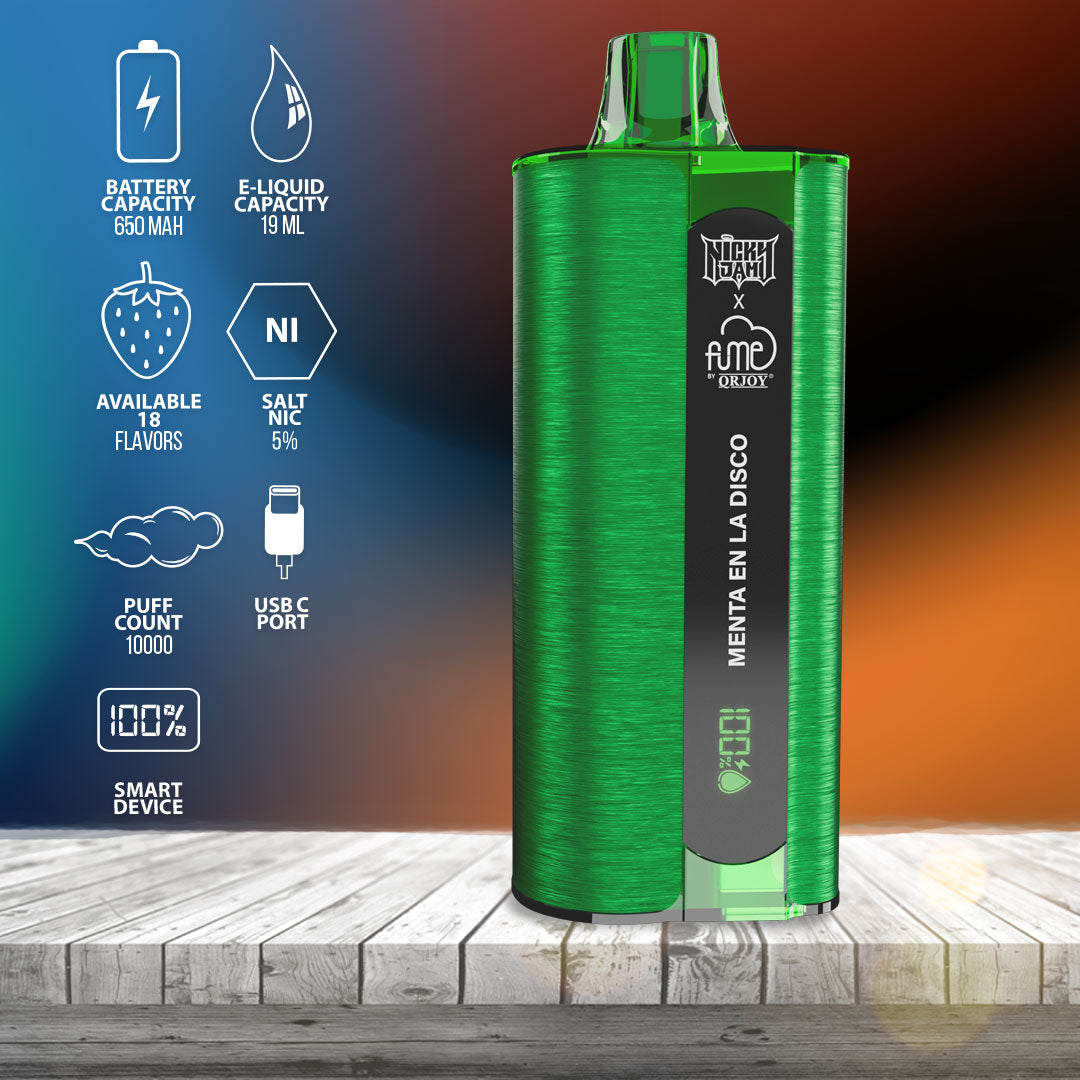 Nicky Jam x Fume NEW 10,000 PUFF - Menta En La Disco