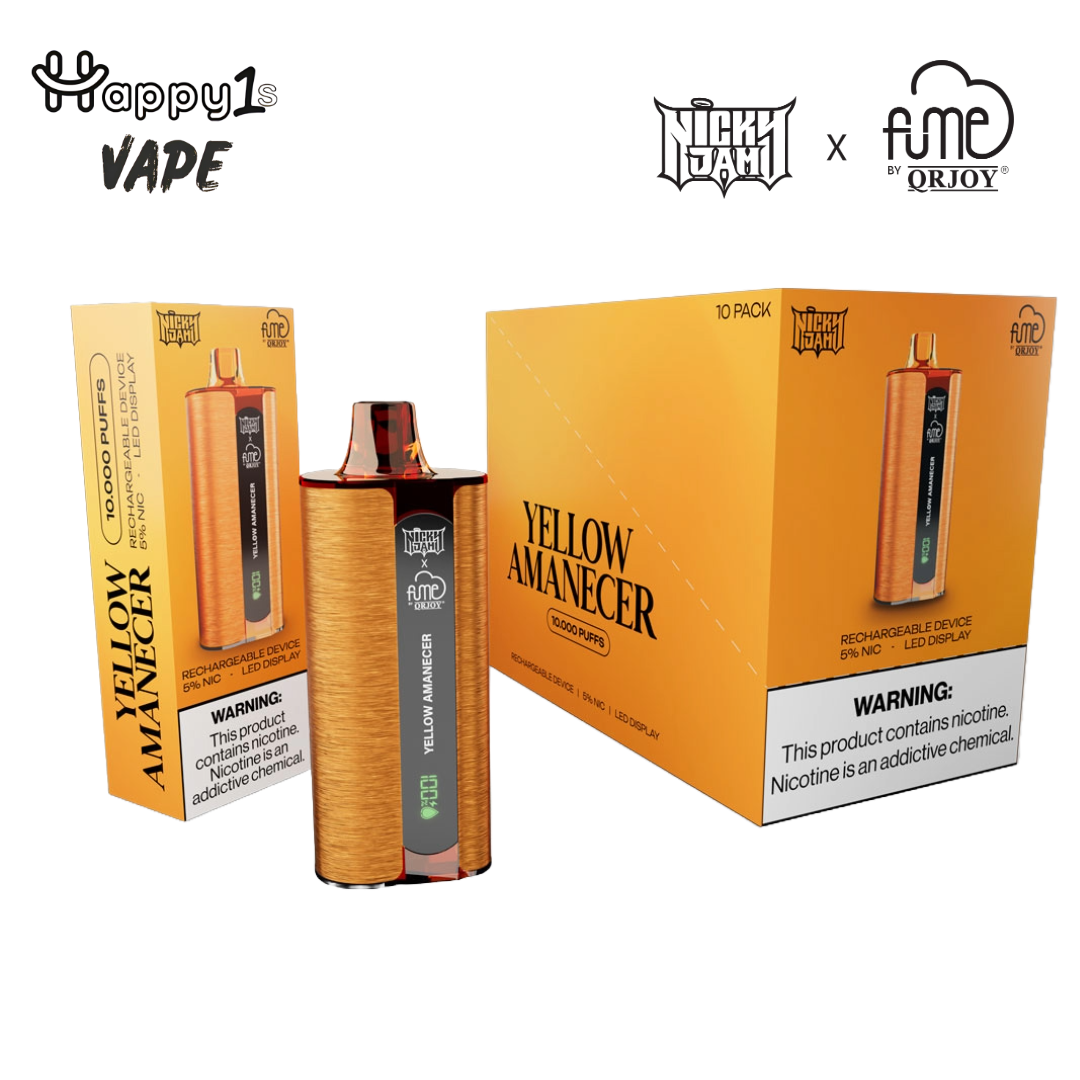 Nicky Jam x Fume NEW 10,000 PUFF - Yellow Amanecer