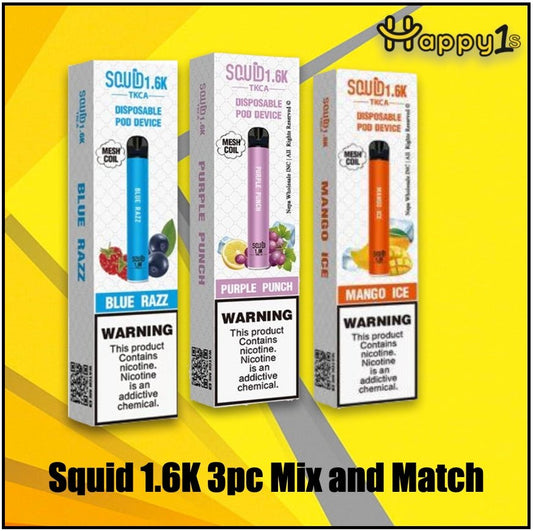 Squid 1.6K 3pc Mix and Match - Happy Ones