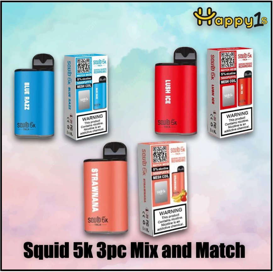 Squid 5k 3pc Mix and Match - Happy Ones