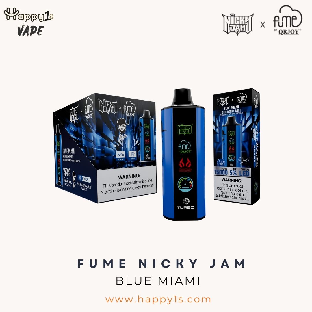 Fume Nicky Jam Blue Miami Packaging 