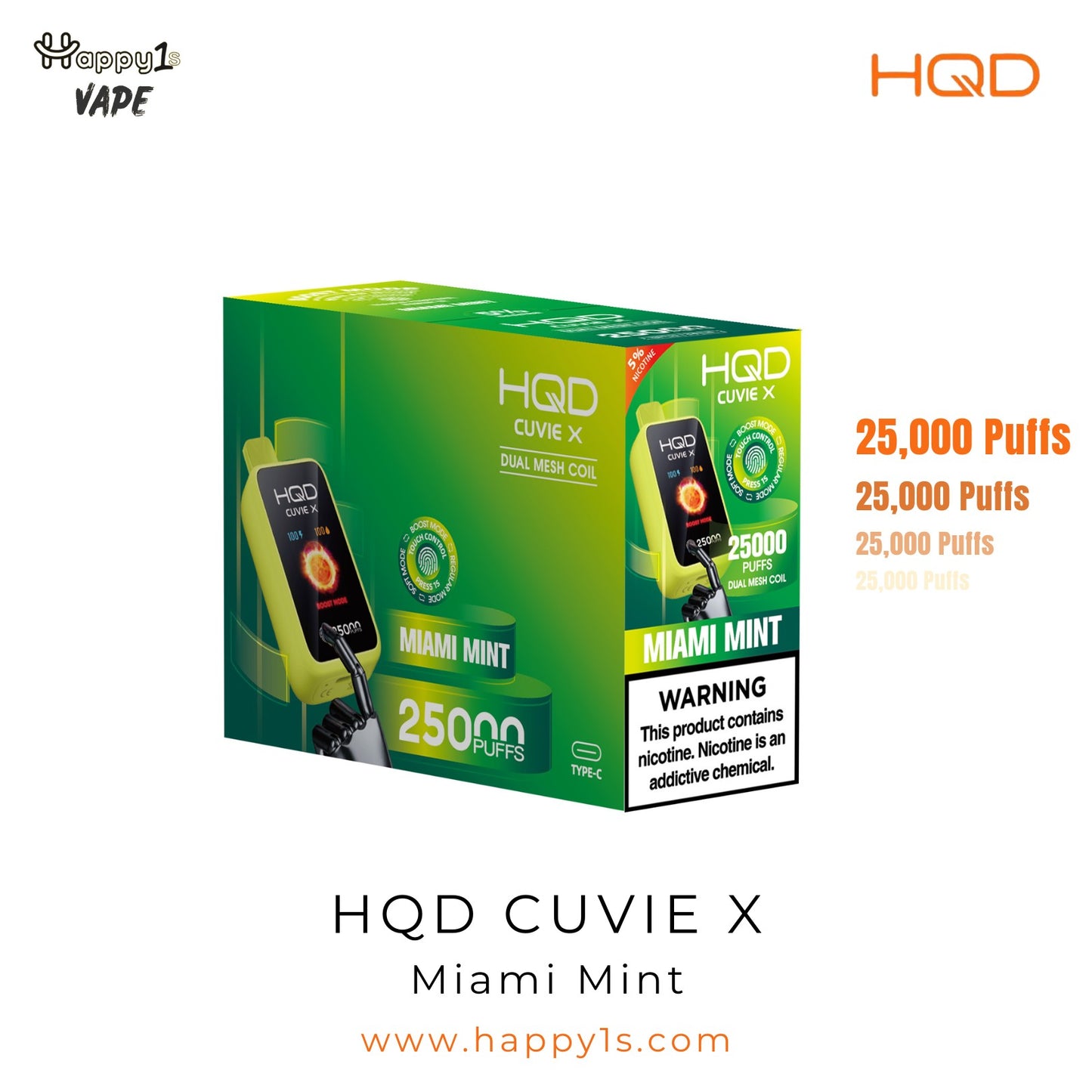 HQD Cuvie X 25000 - Miami Mint