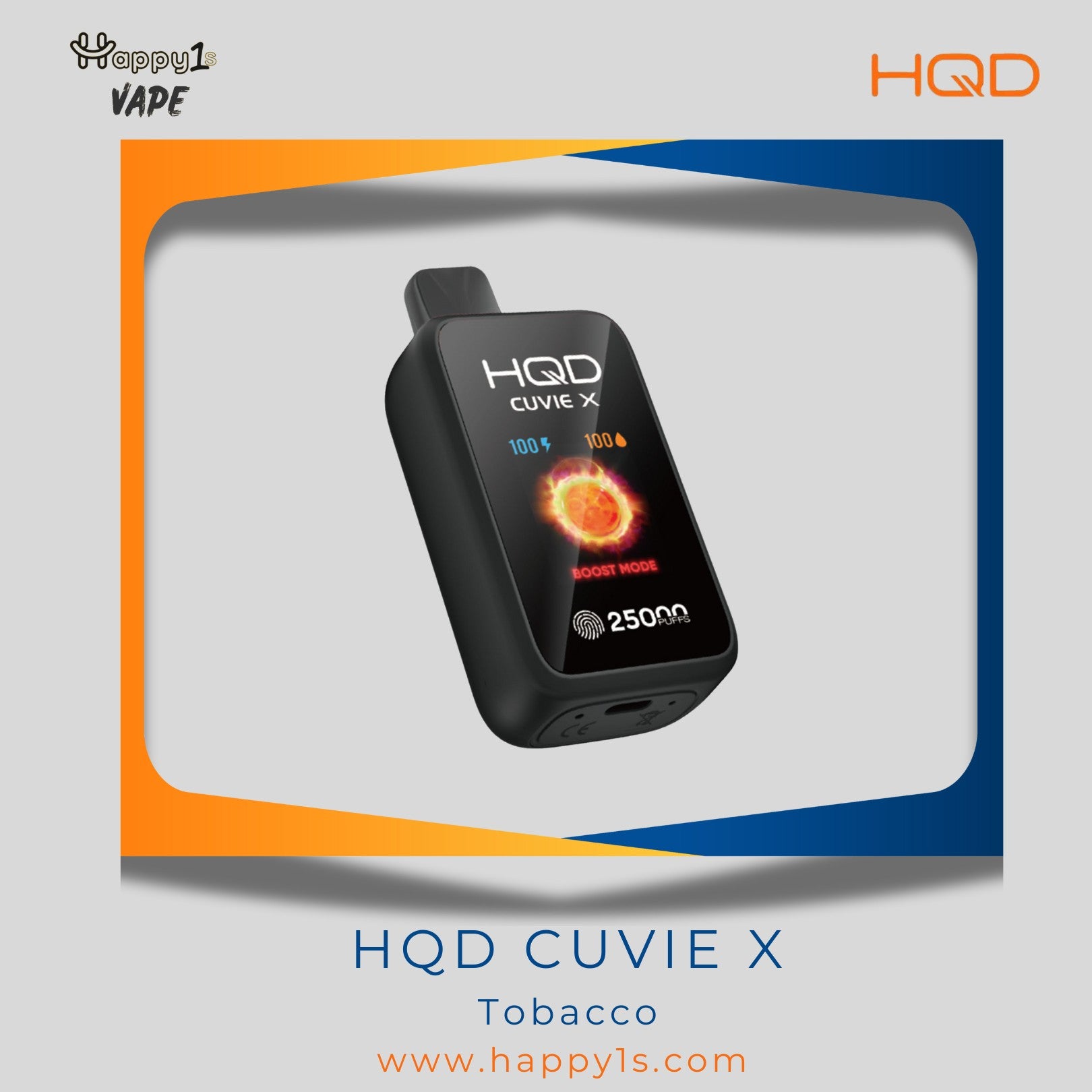 HQD Cuvie X 25000 - Tobacco